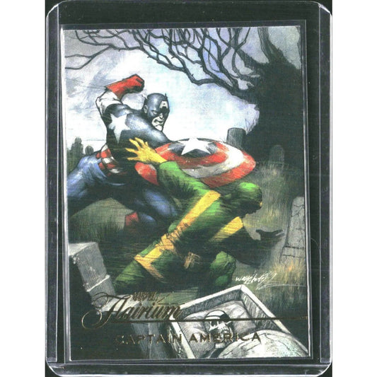 2023 Flair Marvel #FT - 19 Captain America Flairium - Level 2 - MOD Shop LLC