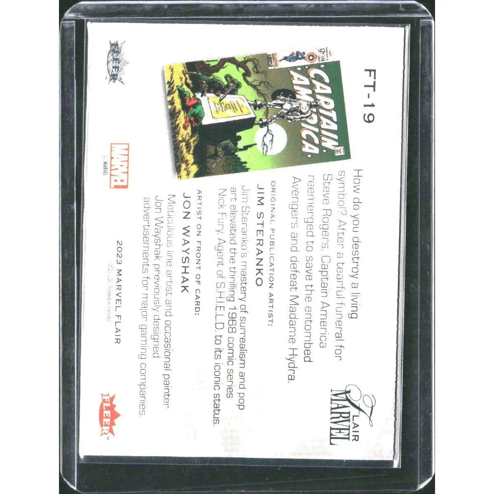 2023 Flair Marvel #FT - 19 Captain America Flairium - Level 2 - MOD Shop LLC