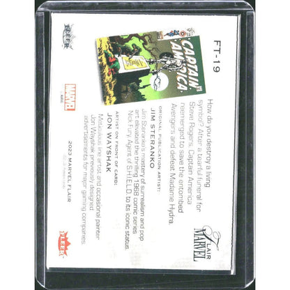 2023 Flair Marvel #FT - 19 Captain America Flairium - Level 2 - MOD Shop LLC