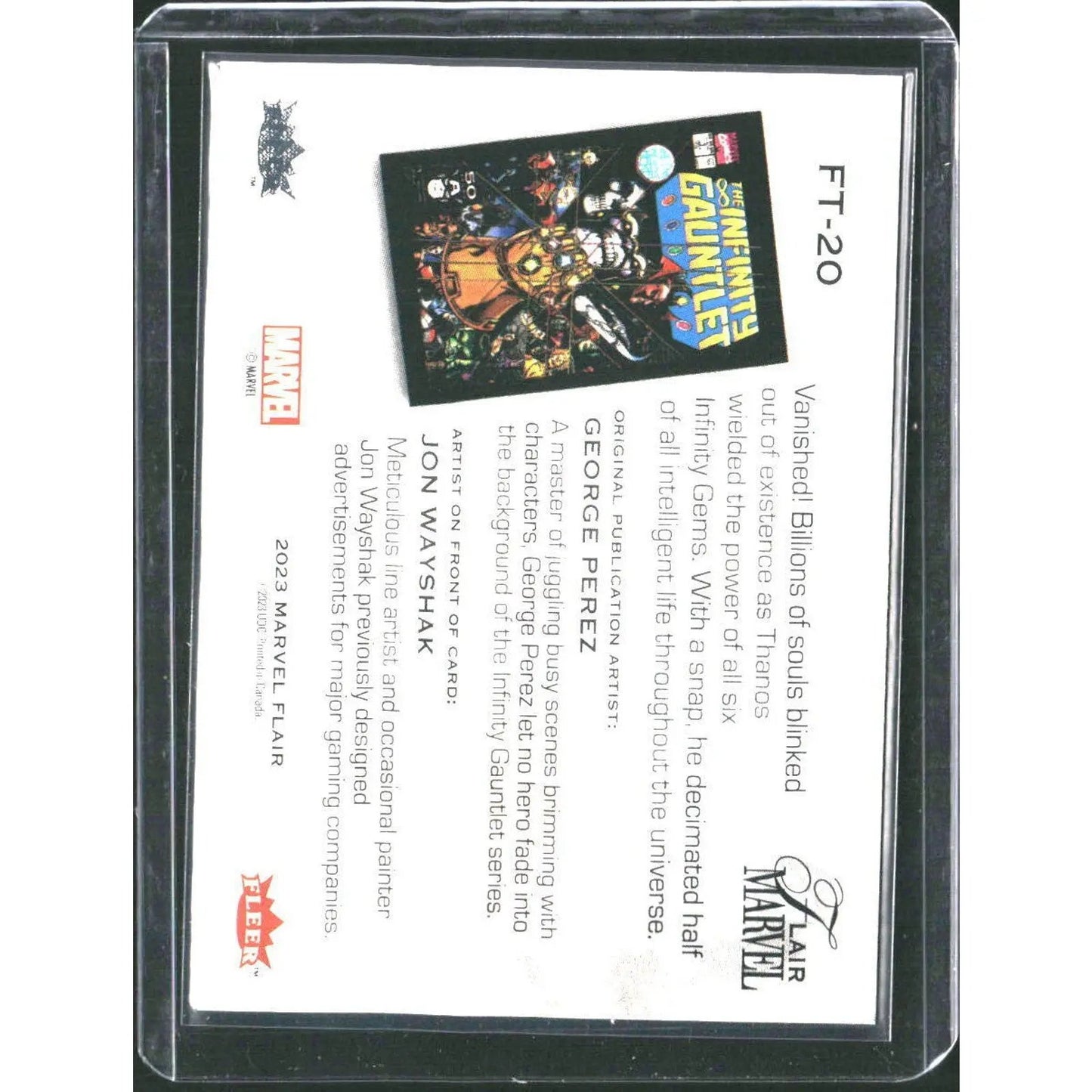 2023 Flair Marvel #FT - 20 Thanos Flairium - Level 2 - MOD Shop LLC