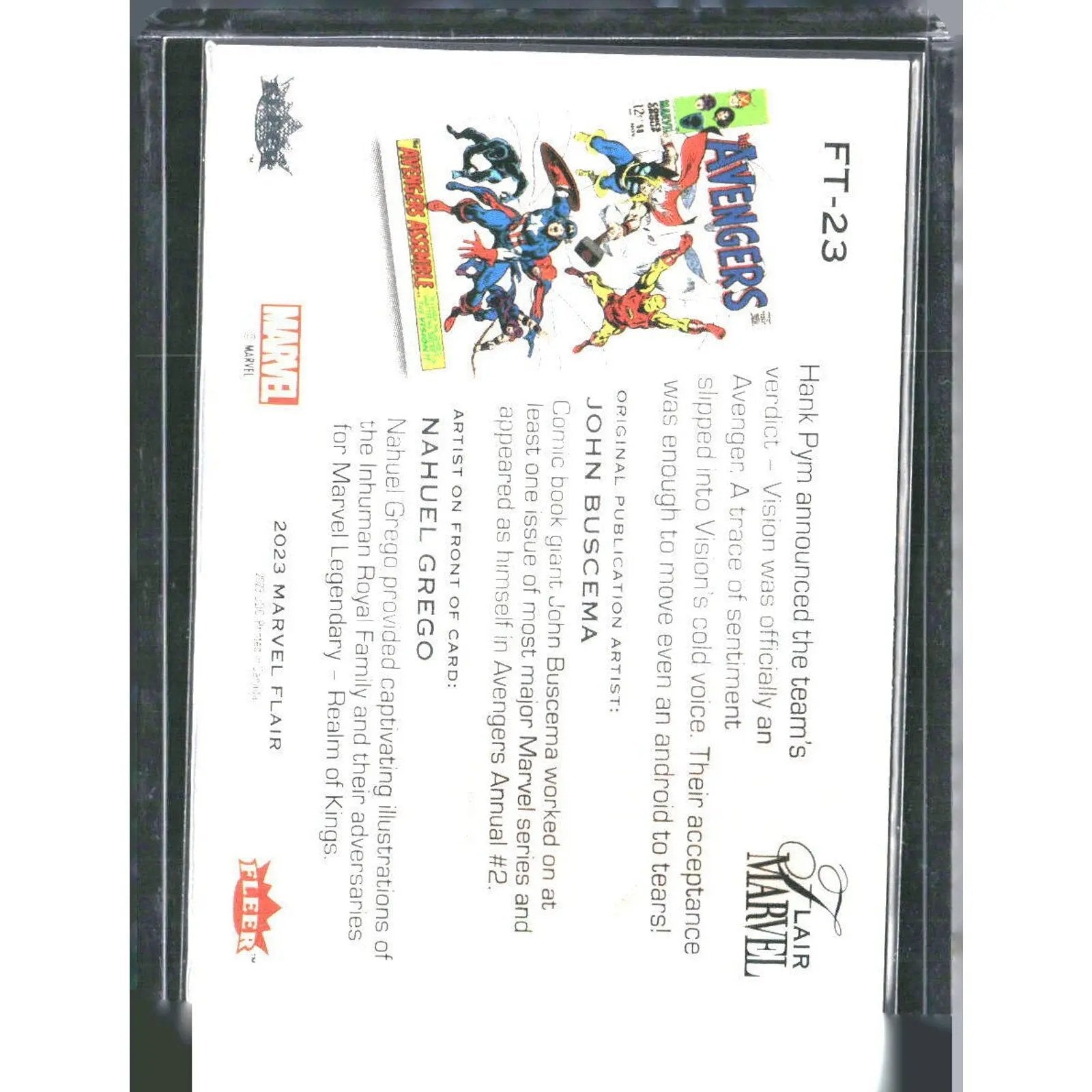 2023 Flair Marvel #FT - 23 Vision Flairium - Level 3 - MOD Shop LLC