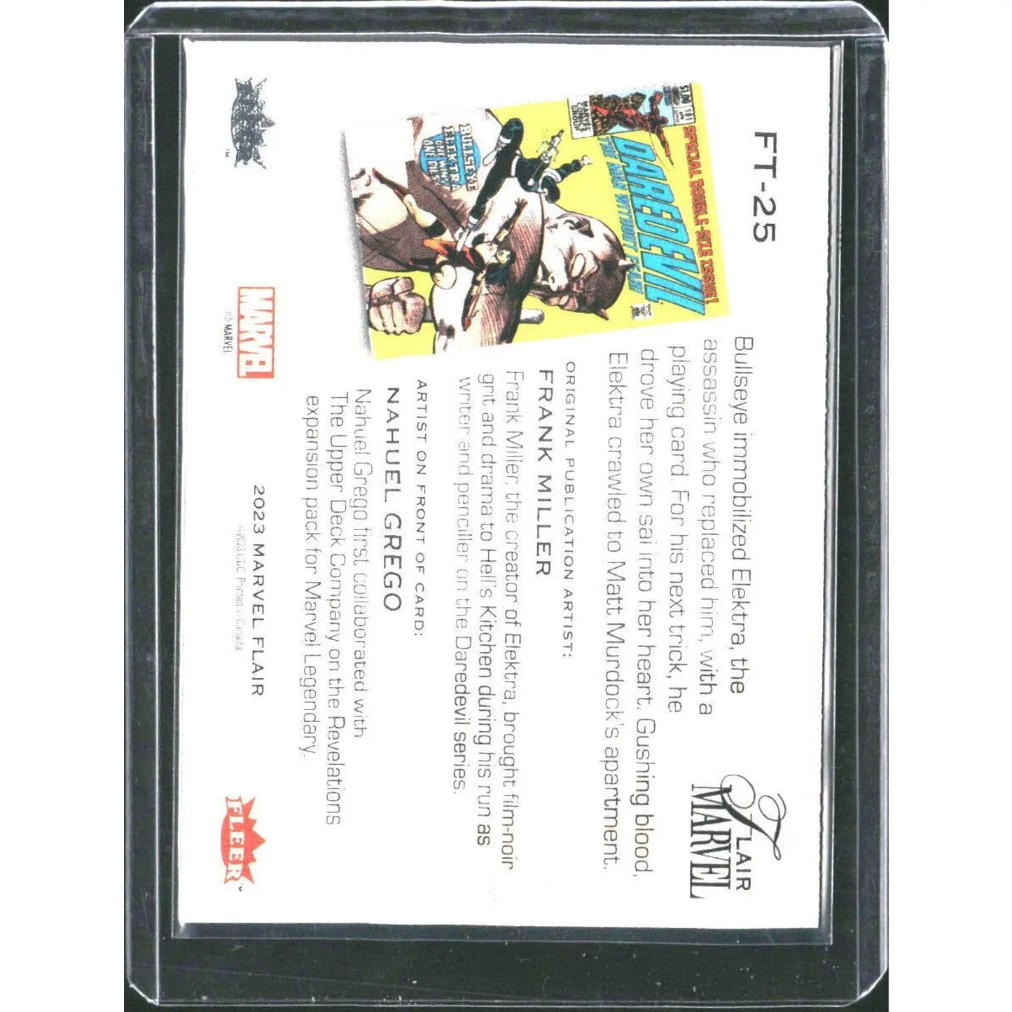 2023 Flair Marvel #FT - 25 Elektra Flairium - Level 3 - MOD Shop LLC