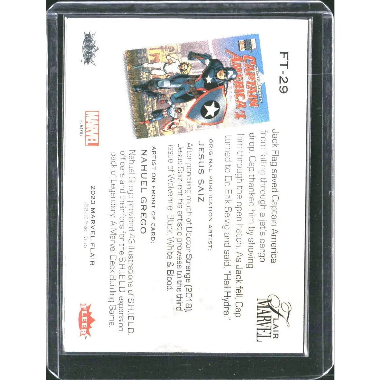 2023 Flair Marvel #FT - 29 Captain America Flairium - Level 3 - MOD Shop LLC