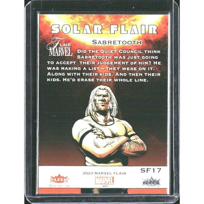 2023 Flair Marvel #SF17 Sabretooth Solar Flair - MOD Shop LLC