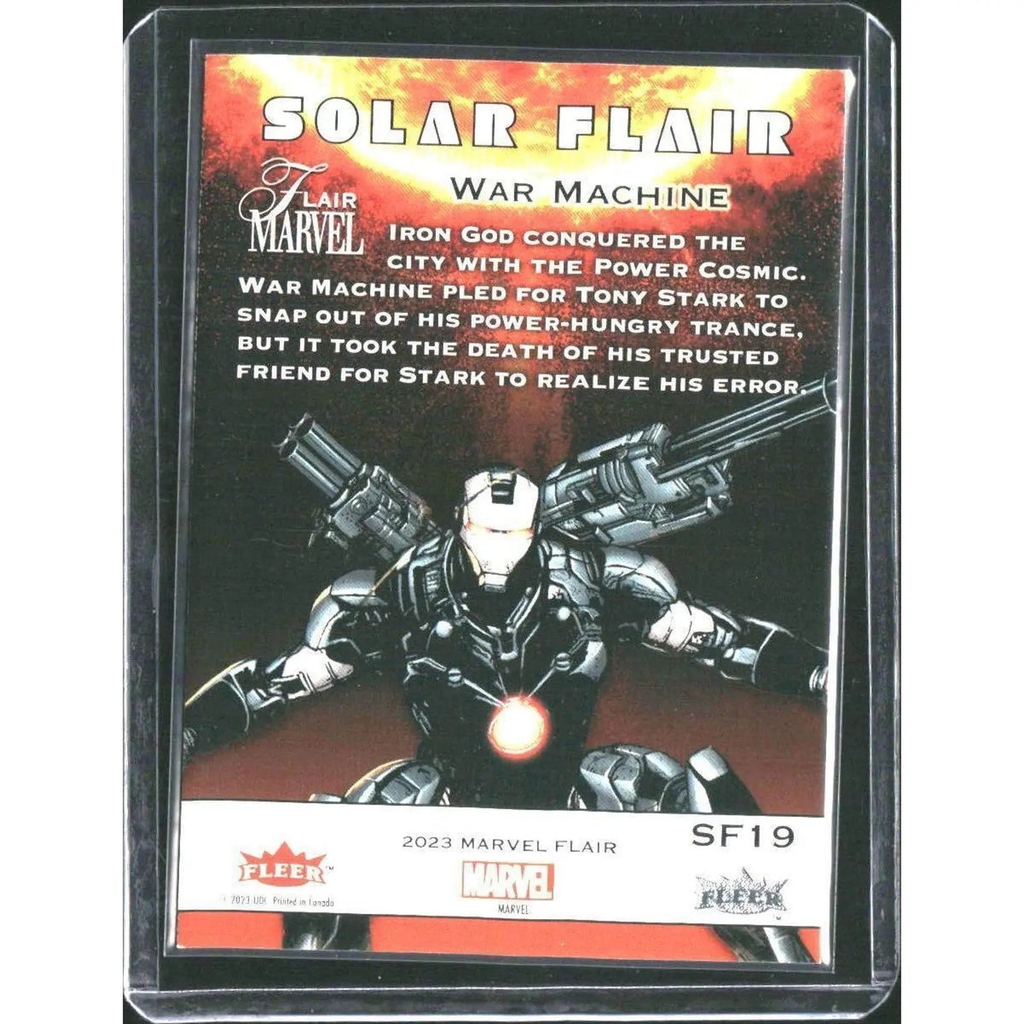 2023 Flair Marvel #SF19 War Machine Solar Flair - MOD Shop LLC