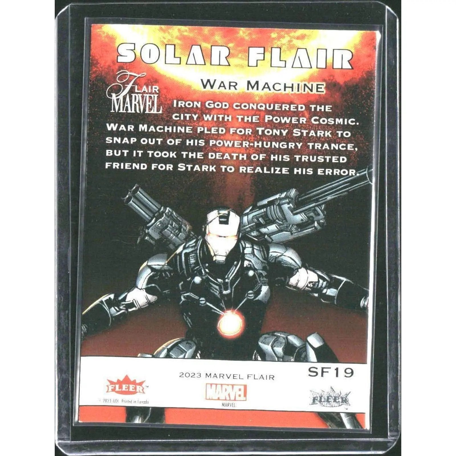 2023 Flair Marvel #SF19 War Machine Solar Flair - MOD Shop LLC