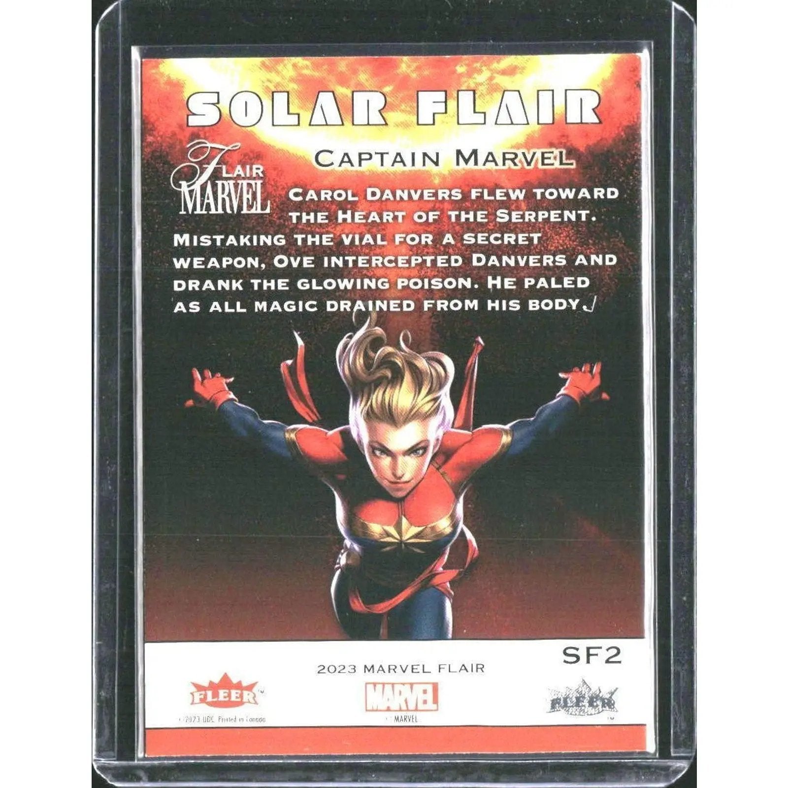 2023 Flair Marvel #SF2 Captain Marvel Solar Flair - MOD Shop LLC