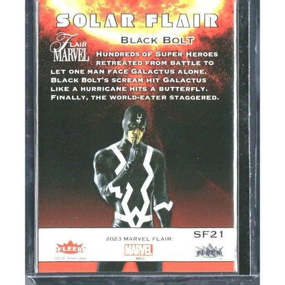 2023 Flair Marvel #SF21 Black Bolt Solar Flair Short Print (SP) - MOD Shop LLC
