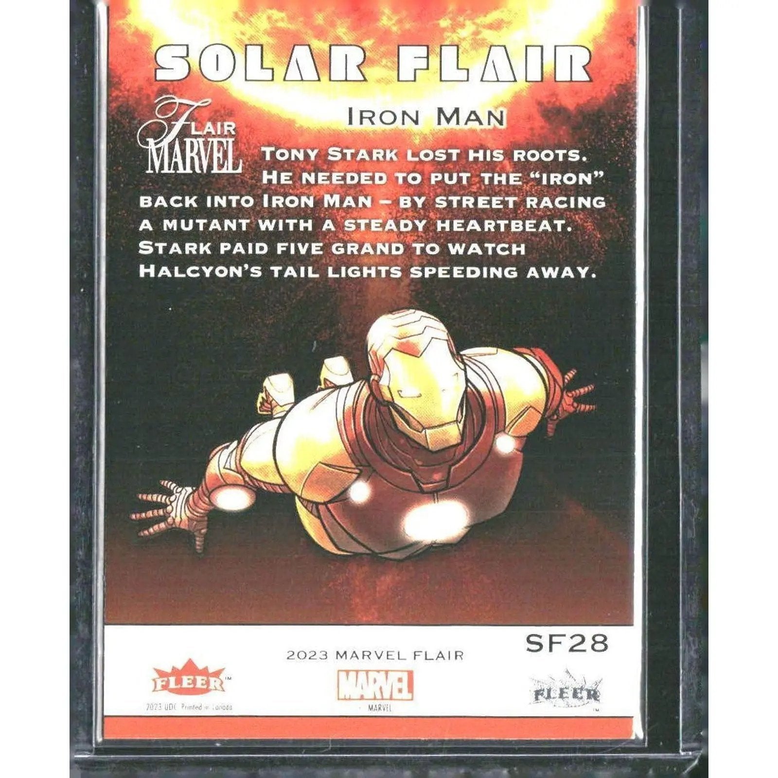 2023 Flair Marvel #SF28 Iron Man Solar Flair Short Print - MOD Shop LLC