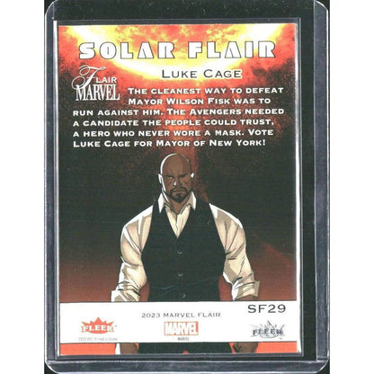 2023 Flair Marvel #SF29 Luke Cage Solar Flair Short Print - MOD Shop LLC