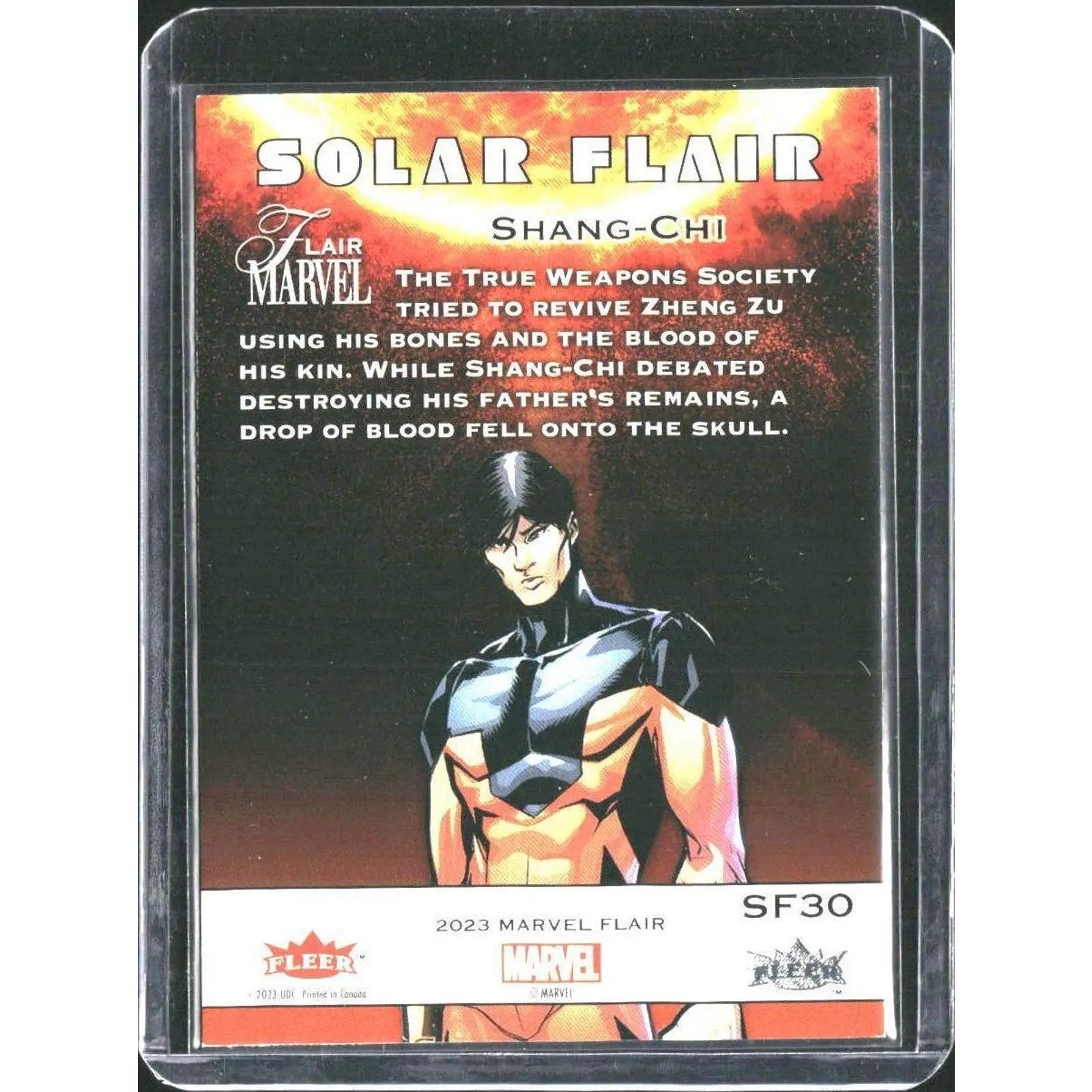 2023 Flair Marvel #SF30 Shang - Chi Solar Flair Short Print - MOD Shop LLC