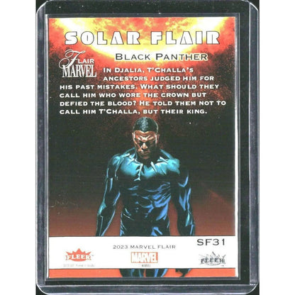 2023 Flair Marvel #SF31 Black Panther Solar Flair Super Short Print (SSP) - MOD Shop LLC