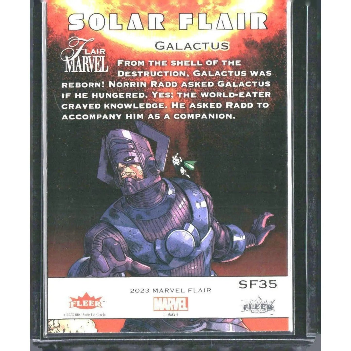 2023 Flair Marvel #SF35 Galactus Solar Flair Super Short Print (SSP) - MOD Shop LLC
