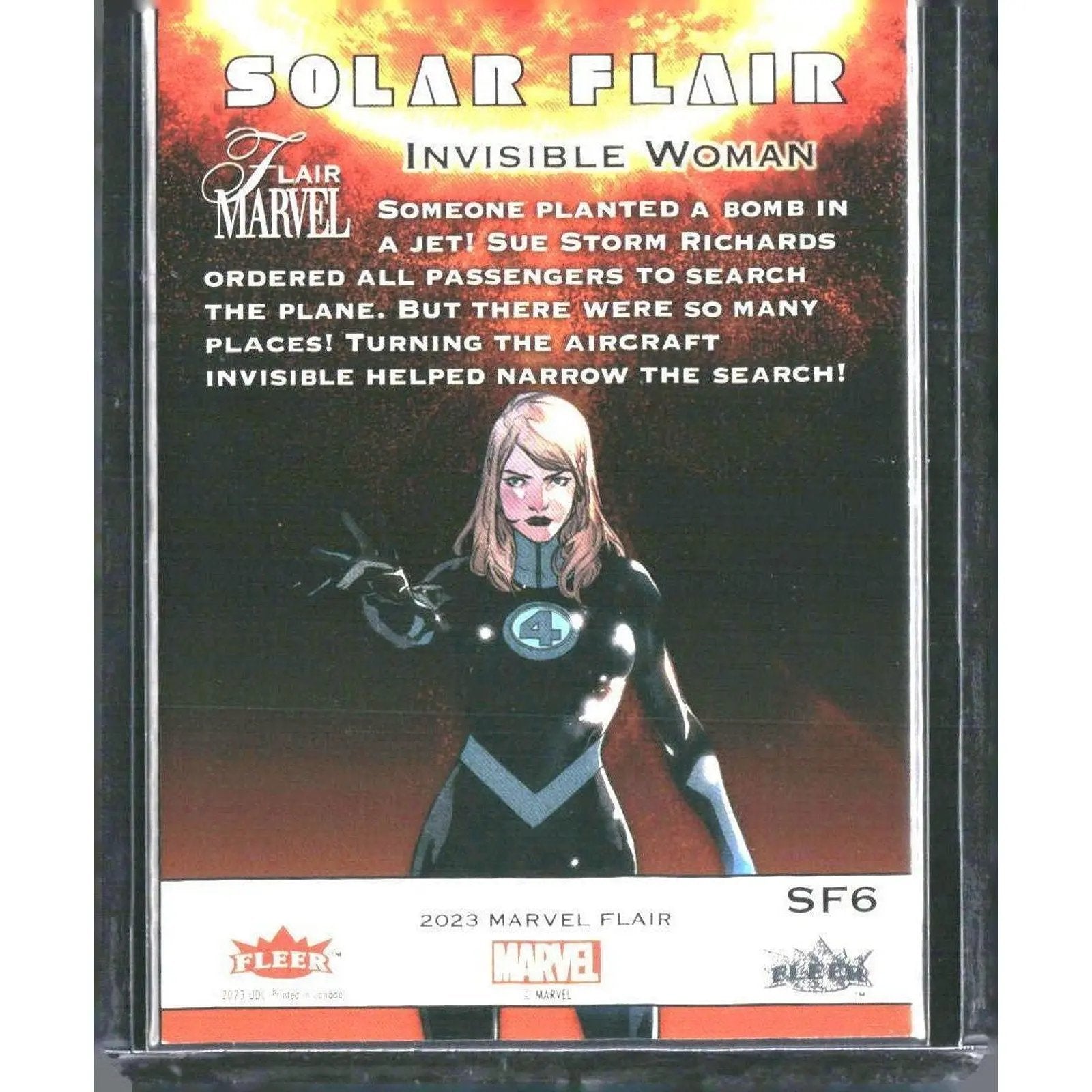 2023 Flair Marvel #SF6 Invisible Woman Solar Flair - MOD Shop LLC