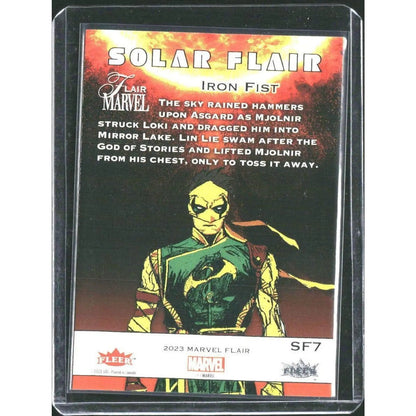 2023 Flair Marvel #SF7 Iron Fist Solar Flair - MOD Shop LLC