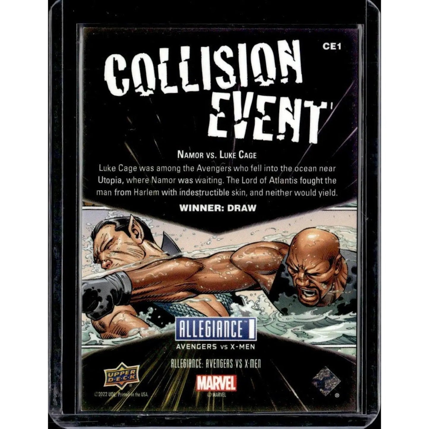 2023 Upper Deck Marvel Allegiance: Avengers vs X - Men #CE1 Namor vs. Luke Cage - MOD Shop LLC
