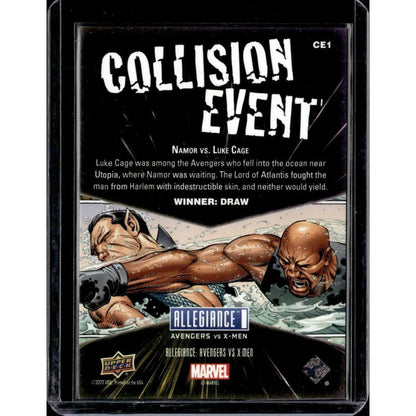 2023 Upper Deck Marvel Allegiance: Avengers vs X - Men #CE1 Namor vs. Luke Cage - MOD Shop LLC