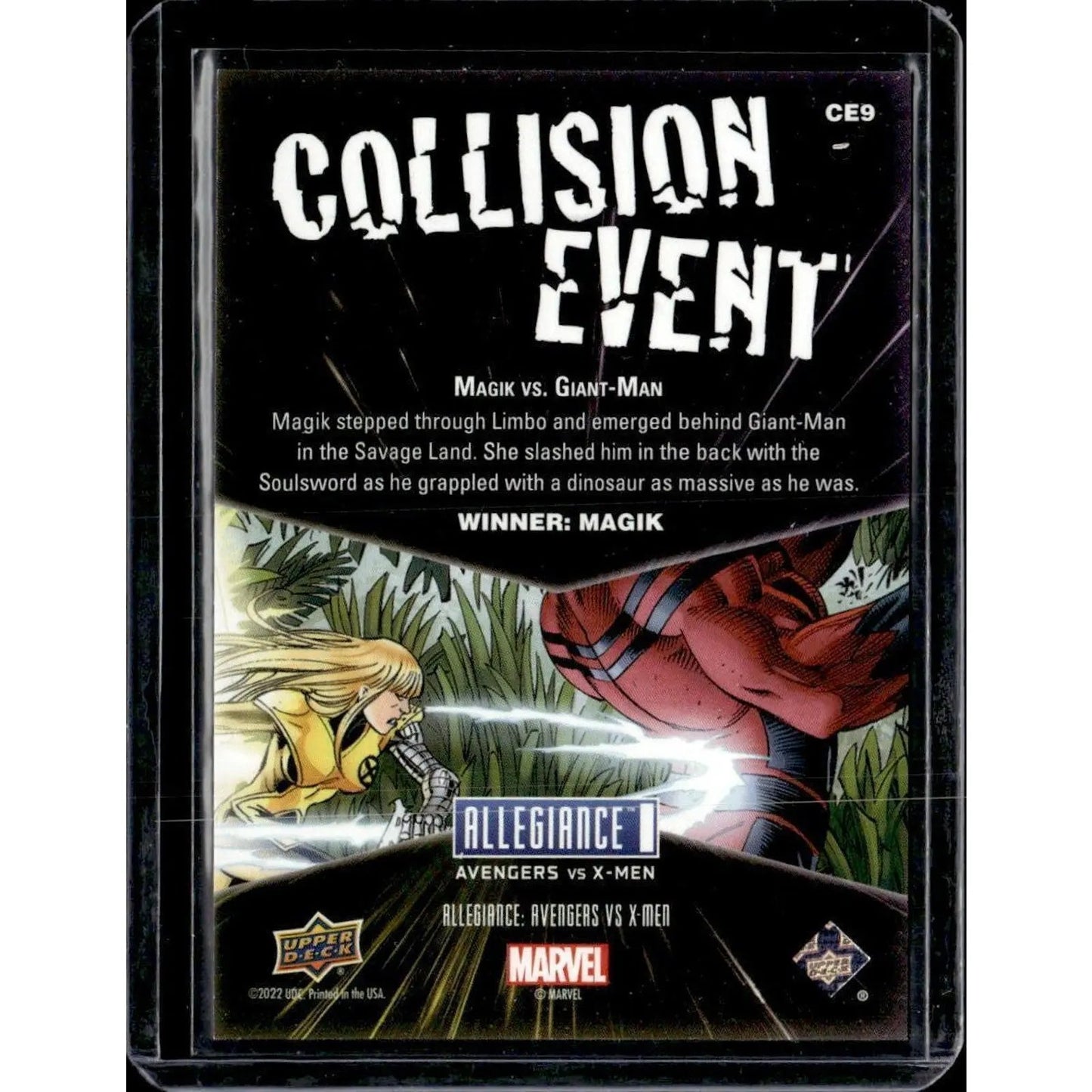 2023 Upper Deck Marvel Allegiance: Avengers vs X - Men #CE9 Magik vs. Giant Man - MOD Shop LLC