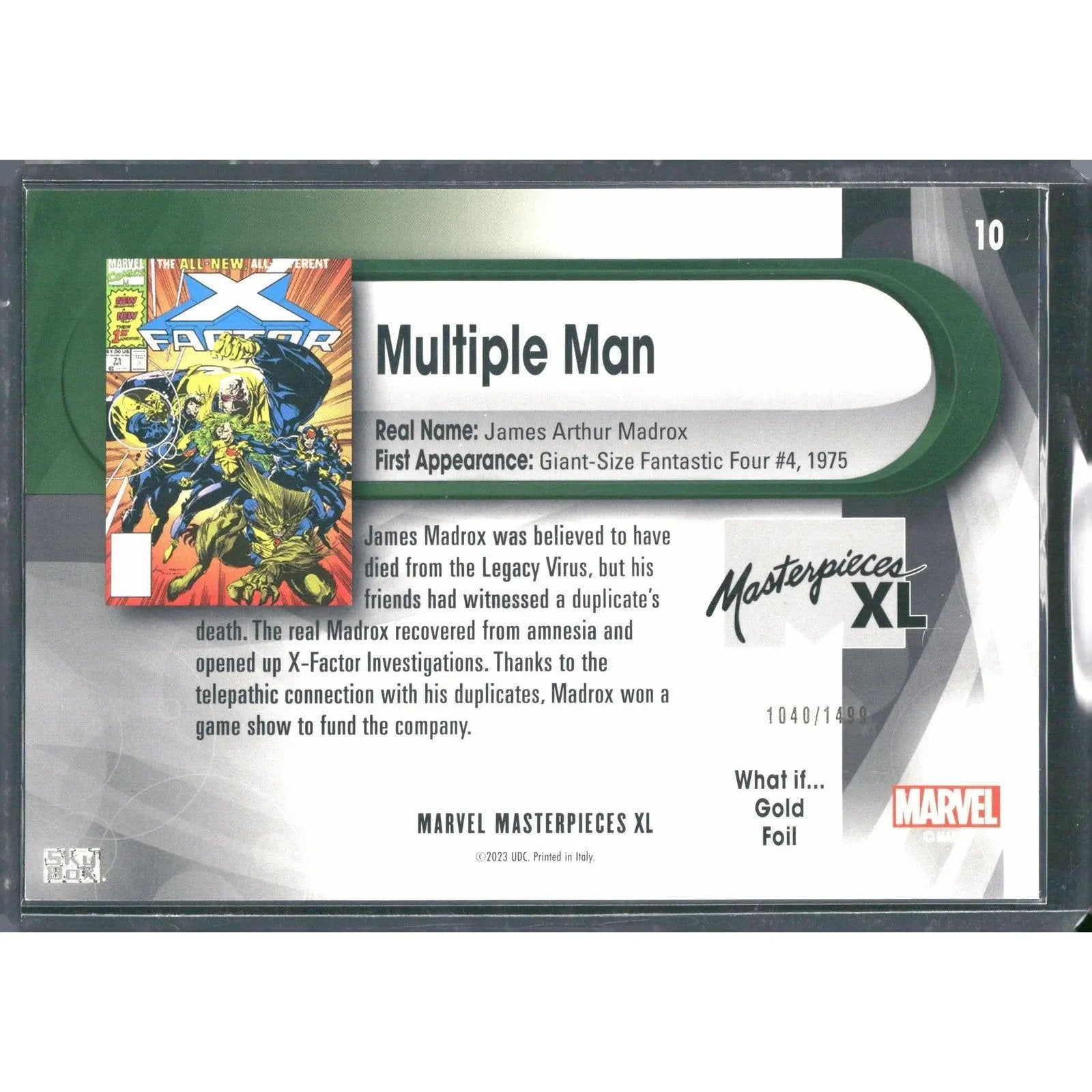 2024 SkyBox Marvel Masterpieces XL #10 Multiple Man Lvl 1 WI Gold /1499 - MOD Shop LLC