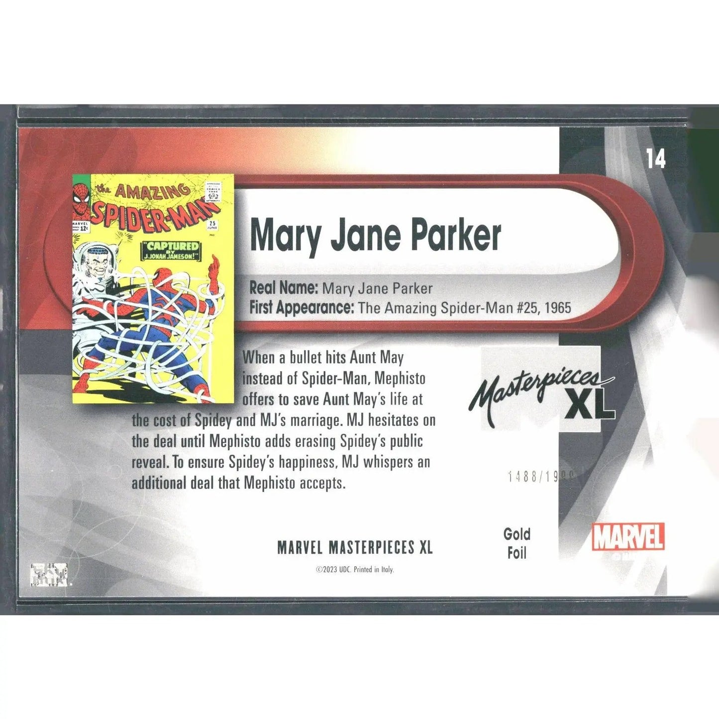 2024 SkyBox Marvel Masterpieces XL #14 Mary Jane Parker /1999 - MOD Shop LLC