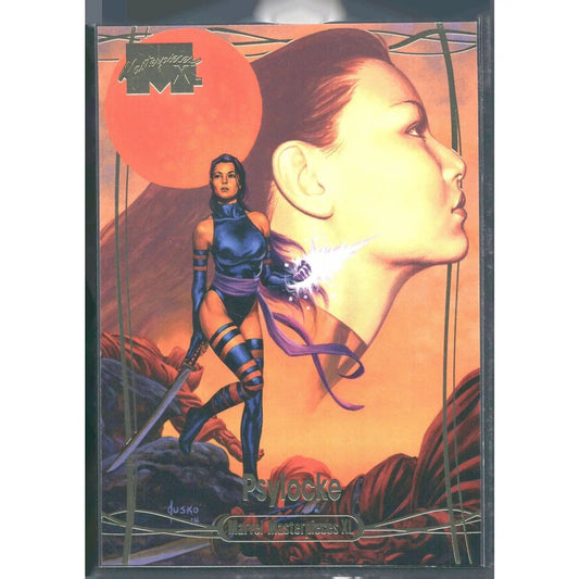 2024 SkyBox Marvel Masterpieces XL #29 Psylocke Lvl 1 Gold Foil /1999 - MOD Shop LLC