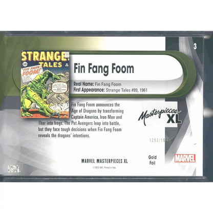 2024 SkyBox Marvel Masterpieces XL #3 Fin Fang Foom Gold Foil1252/1999 - MOD Shop LLC