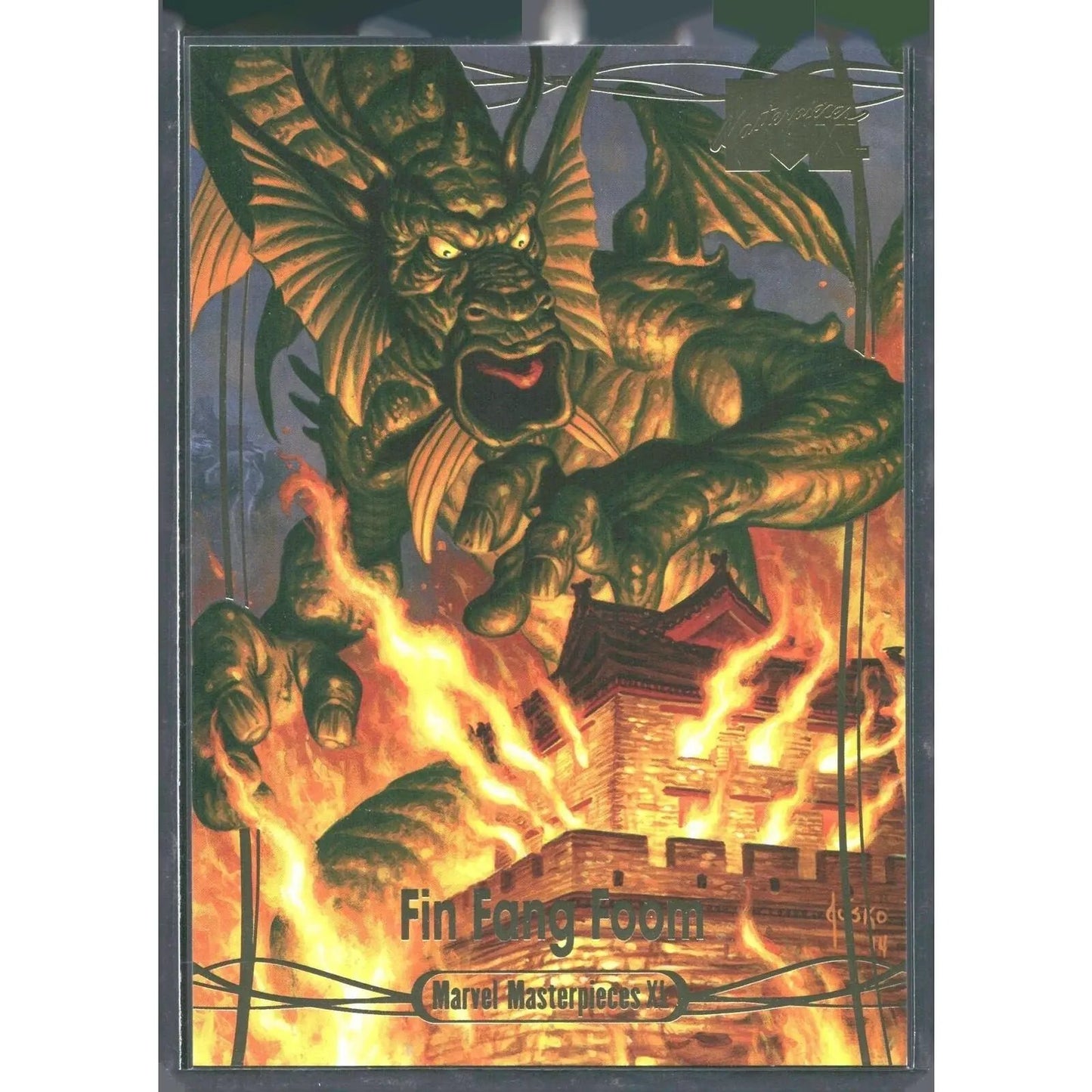 2024 SkyBox Marvel Masterpieces XL #3 Fin Fang Foom Gold Foil1252/1999 - MOD Shop LLC