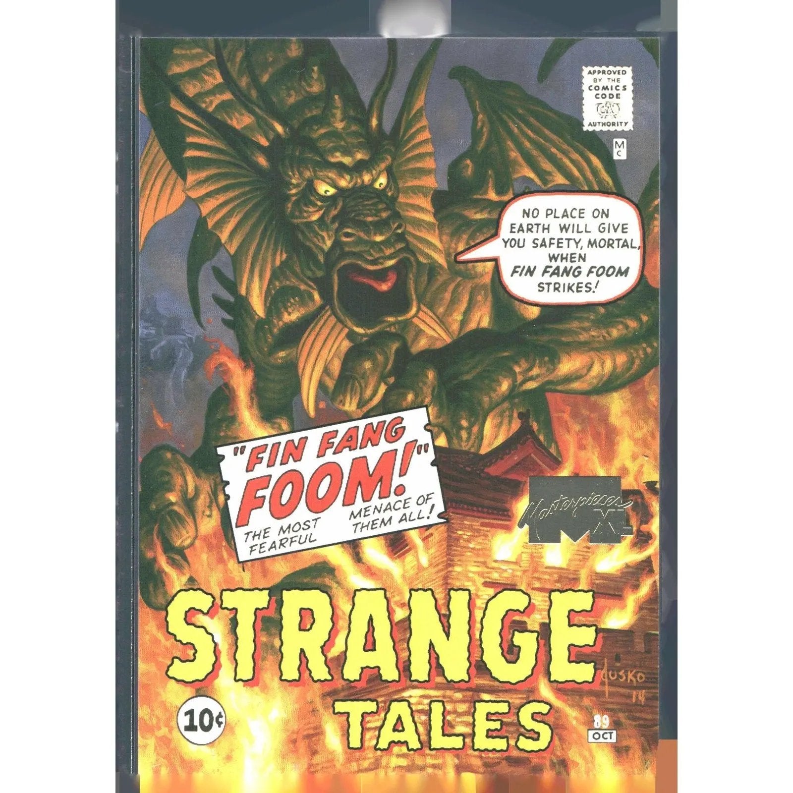 2024 SkyBox Marvel Masterpieces XL #3 Fin Fang Foom Lvl 1 What If Gold /1499 - MOD Shop LLC