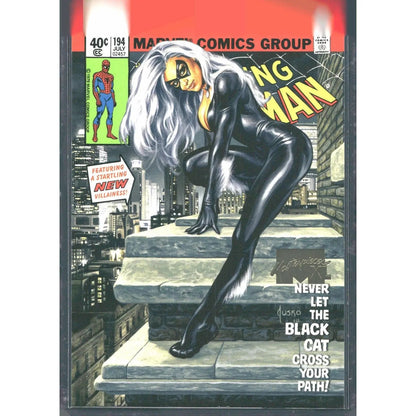 2024 SkyBox Marvel Masterpieces XL #33 Black Cat What If Gold /1499 - MOD Shop LLC