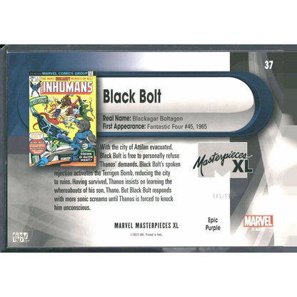 2024 SkyBox Marvel Masterpieces XL #37 Black Bolt Epic Purple Foil /199 - MOD Shop LLC