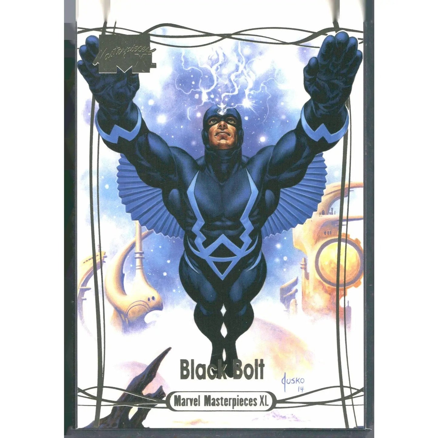 2024 SkyBox Marvel Masterpieces XL #37 Black Bolt Lvl 2 Gold Foil /1999 - MOD Shop LLC