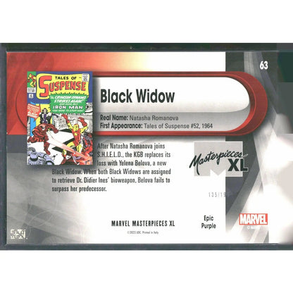 2024 SkyBox Marvel Masterpieces XL #63 Black Widow Epic Purple Foil /199 - MOD Shop LLC