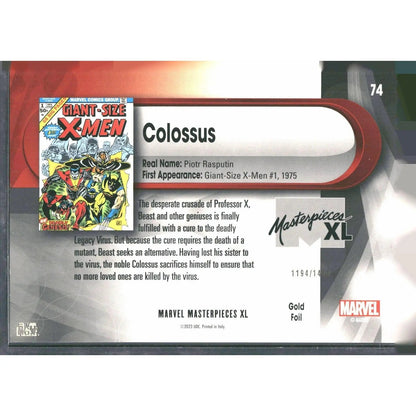 2024 SkyBox Marvel Masterpieces XL #74 Colossus Lvl 3 Gold Foil /1499 - MOD Shop LLC