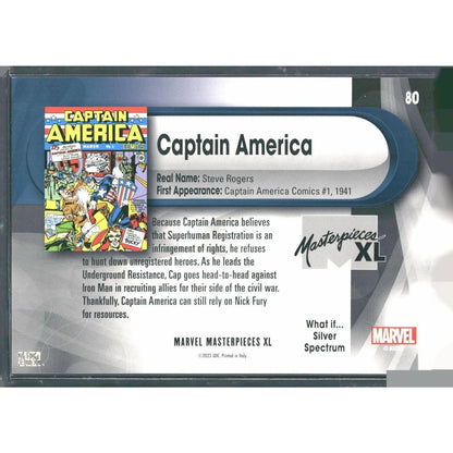 2024 SkyBox Marvel Masterpieces XL #80 Captain America WI Silver Spectrum #/10 - MOD Shop LLC