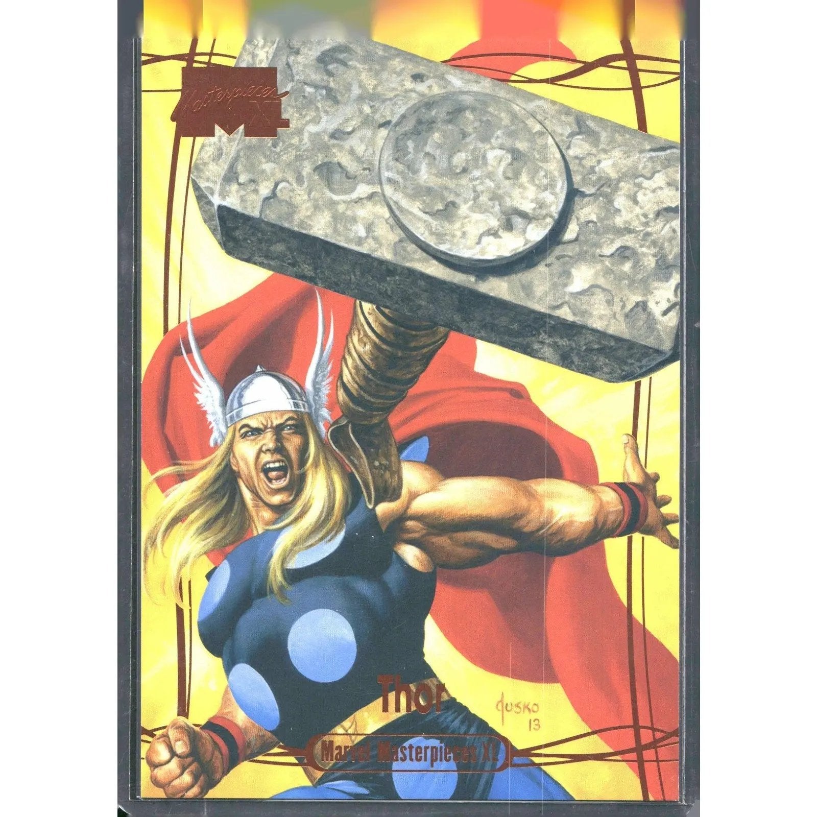 2024 SkyBox Marvel Masterpieces XL #81 Thor Legendary Orange Foil /99 - MOD Shop LLC