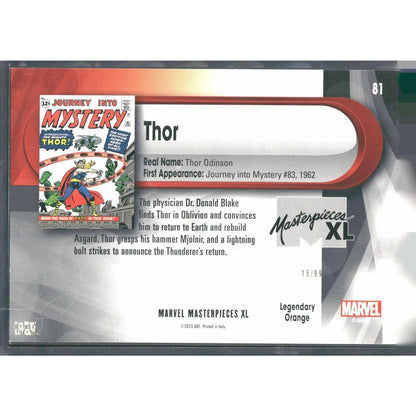 2024 SkyBox Marvel Masterpieces XL #81 Thor Legendary Orange Foil /99 - MOD Shop LLC
