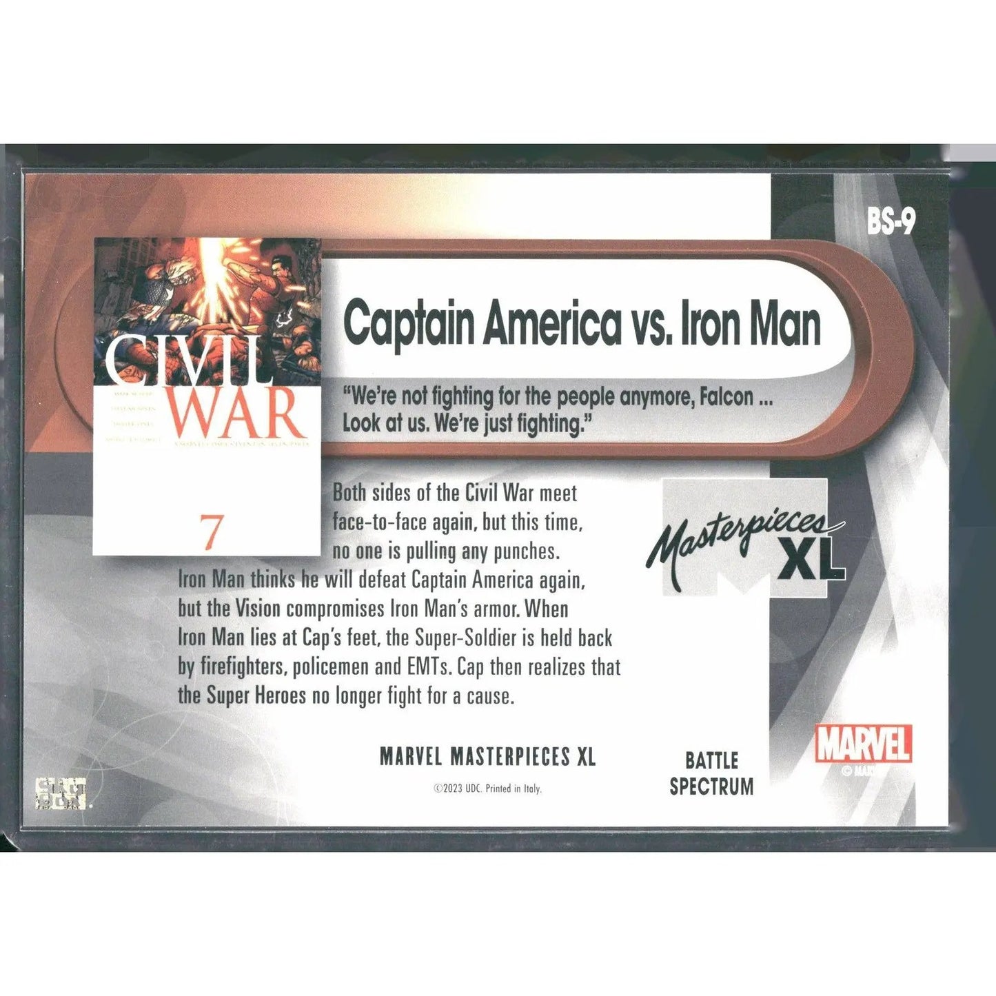 2024 SkyBox Marvel Masterpieces XL #BS - 9 Captain America / Iron Man - MOD Shop LLC