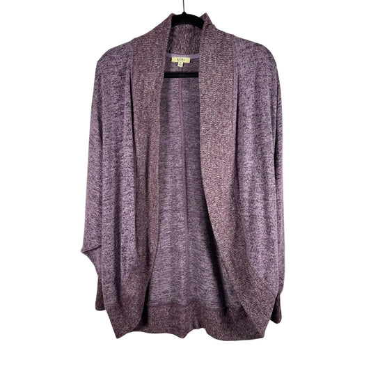 Women's Oversized Knit Kimono Front Cardigan - Purple - S - EUC