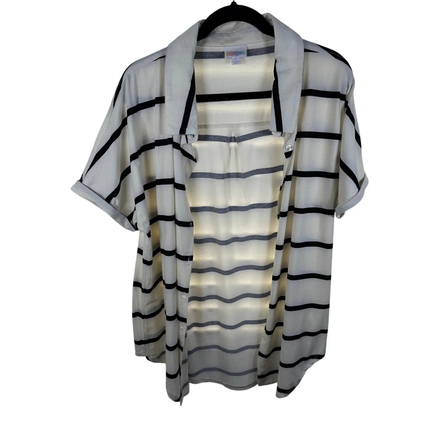 Lularoe - Michael - L - EUC - Women's Collared Button Down Shirt