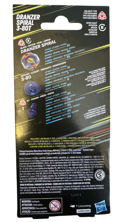 Beyblade X X-Over Project Dranzer Spiral 3-80T Starter Pack — 25th Anniversary Balance Type | MOD Shop