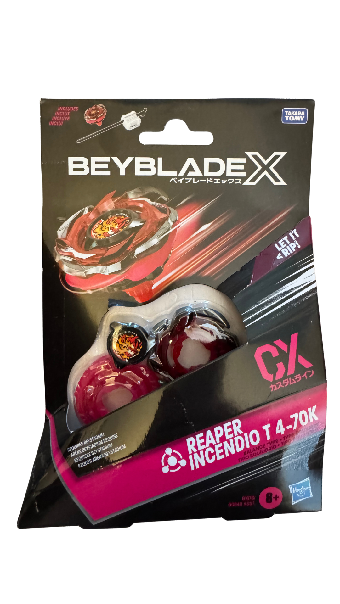 Beyblade X Reaper Incendio T 4-70K CX Starter Pack — Balance Type Top & Launcher | MOD Shop