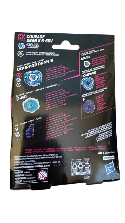 Beyblade X Courage Dran S 6-60V CX Starter Pack — Attack Type Top & Launcher | MOD Shop