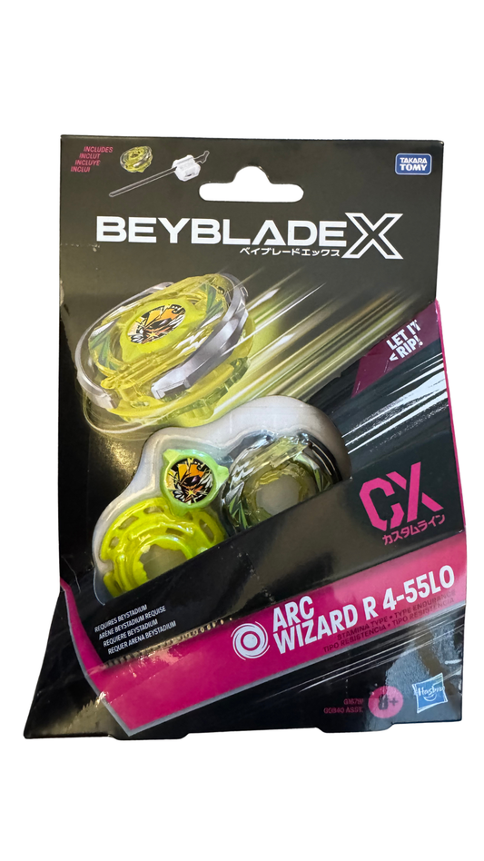 Beyblade X Arc Wizard R 4-55LO CX Starter Pack — Stamina Type Top & Launcher | MOD Shop