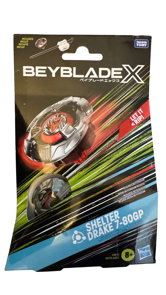 Beyblade X Shelter Drake 7-80GP BX Starter Pack — Balance Type Top & Launcher | MOD Shop