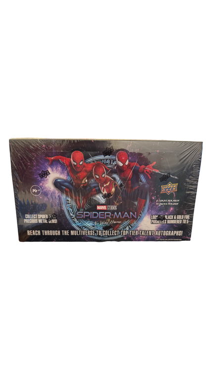 2023 Upper Deck Marvel Spider-Man No Way Home Hobby Box — 15 Packs, 14 Hits | MOD Shop