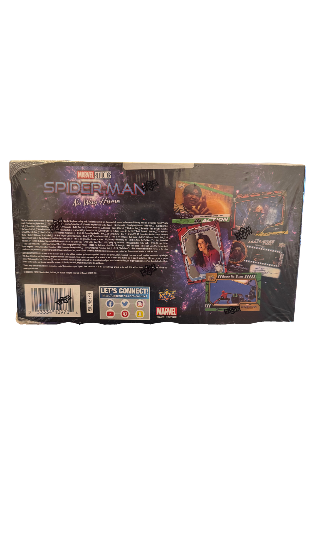 2023 Upper Deck Marvel Spider-Man No Way Home Hobby Box — 15 Packs, 14 Hits | MOD Shop