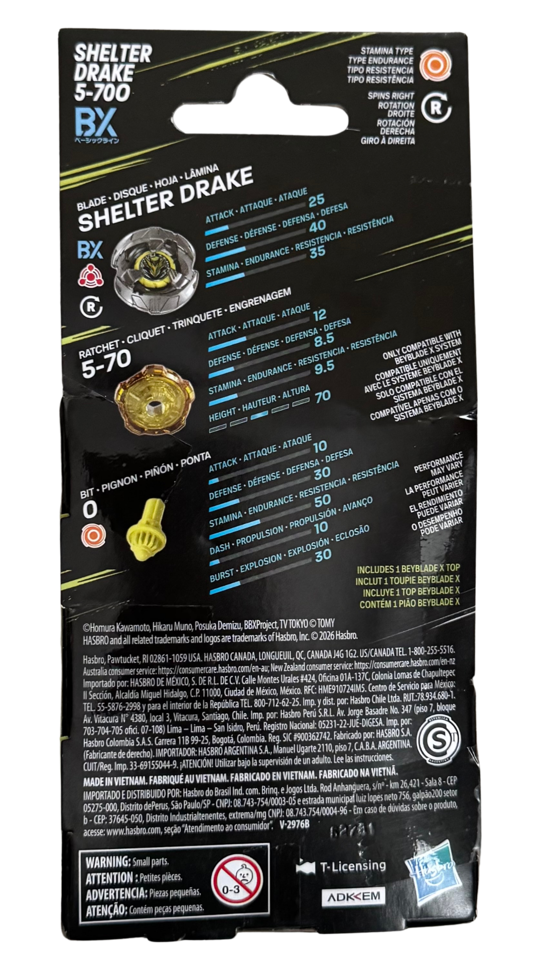 Beyblade X Shelter Drake 5-70O BX Booster Pack — Stamina Type Top | MOD Shop
