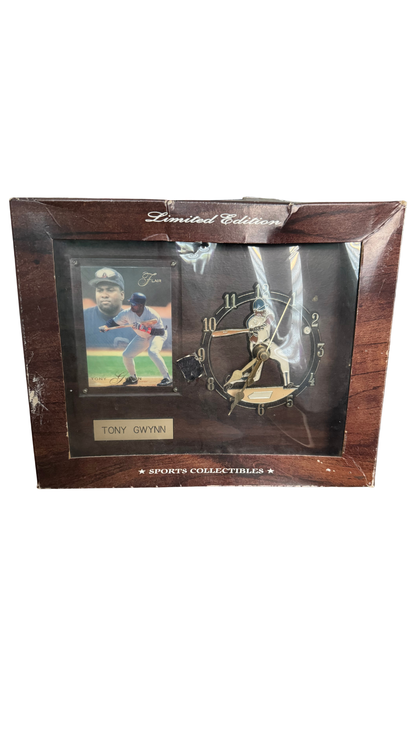 Tony Gwynn Limited Edition Sports Collectibles Clock Plaque with Flair Card | MOD Shop