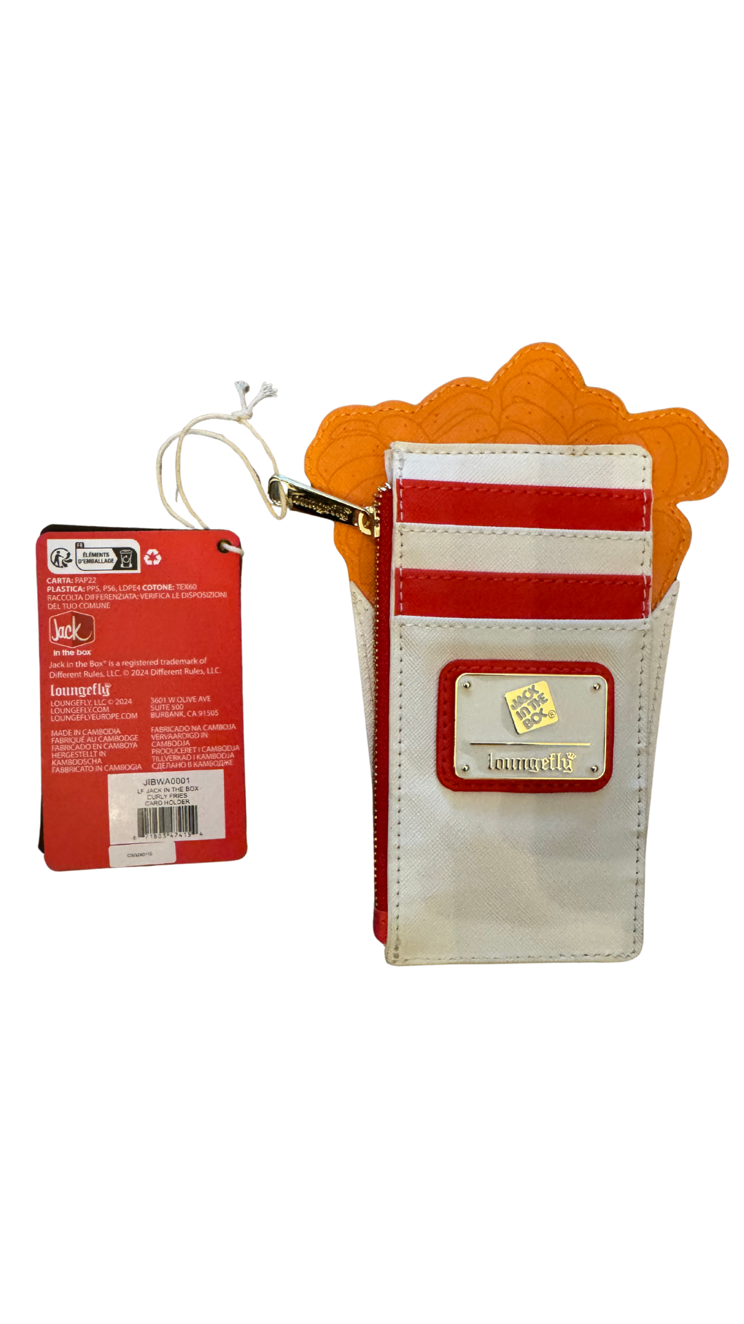 Loungefly Jack in the Box Curly Fries Card Holder — Vegan Leather, NWT | MOD Shop