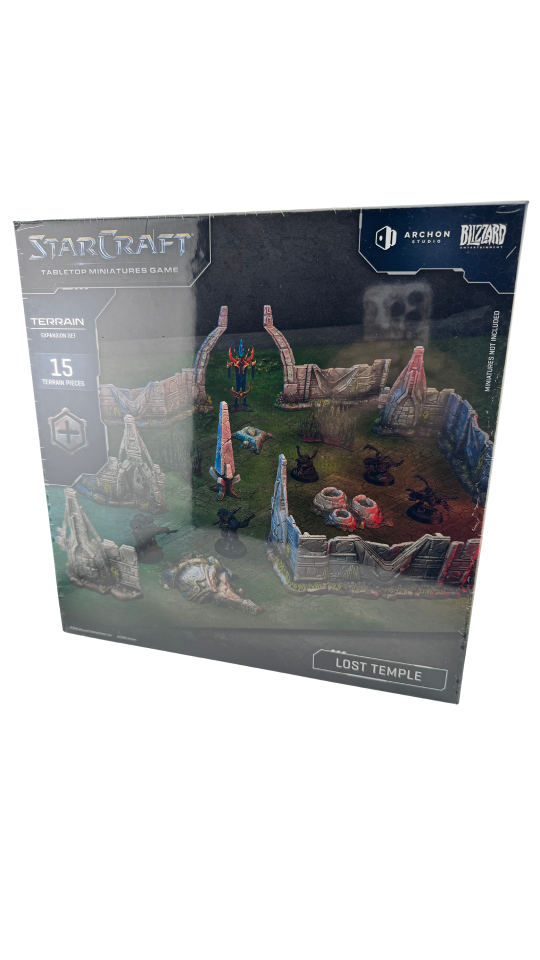 StarCraft Tabletop Miniatures Game Lost Temple Terrain Expansion Set | 15 Pieces + Playmat